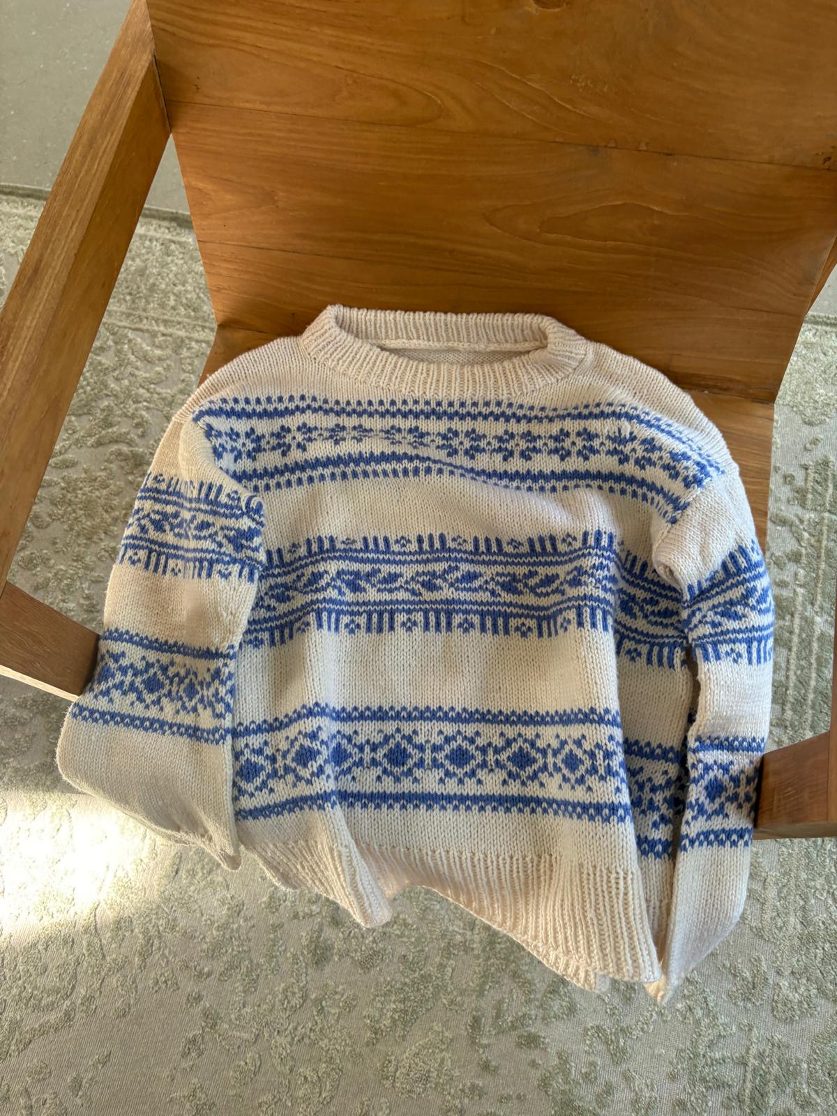 Blue fair isle sweater — photo 2
